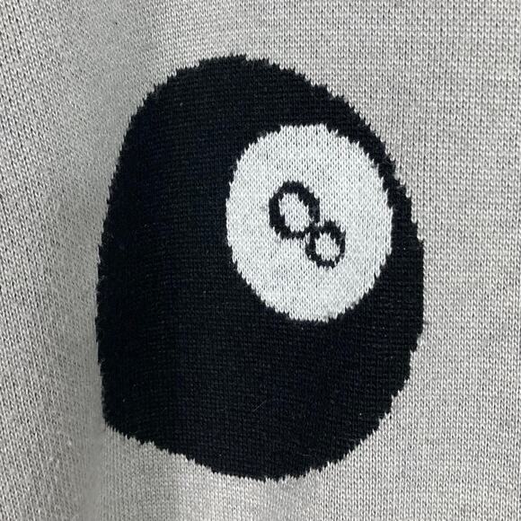 DRESSED IN LALA”The Future Is Now”Sweater M 8-BALL-Print Oversized Bell-Long-Slv - Picture 4 of 7